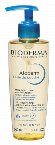 BIODERMA product photo, Atoderm Huile de douche 200ml, shower oil for dry skin