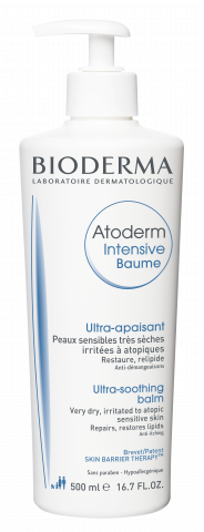 BIODERMA product photo, Atoderm Intensive Baume 500ml, moisturizing balm for dry skin atopic-eczema